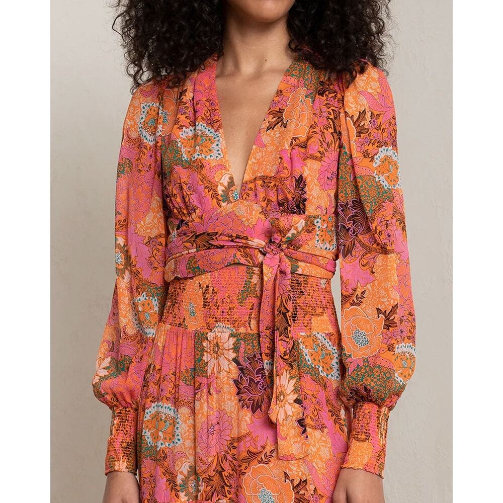 NWT ALC Samara Floral Silk Cropped Top